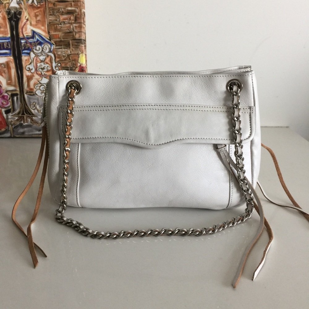Rebecca Minkoff Swing White Leather 3 Way Bag